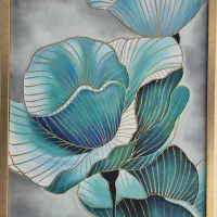 تابلو دکوراتیو کار شده با رنگ روغن و ورق طلا مایع|تابلو، نقاشی، عکس|رشت, حومه رشت|دیوار