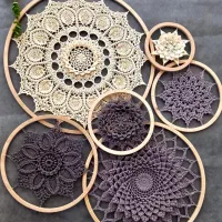 دیوارکوب قلاب بافی ماندالا|صنایع دستی و سایر لوازم تزئینی|تهران, آبشار تهران (دریاچه)|دیوار