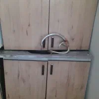 کابینت بدنه فلزی درب ام دی اف با سینک و شیر اهرمی|مصالح و تجهیزات ساختمان|ماهدشت, |دیوار