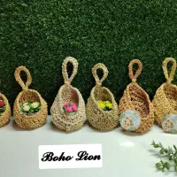 اکسسوری رومیزی آینه کیف رافیا