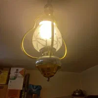 چراغ آویزطلایی ونقره ای دورنگ آبکاری شده