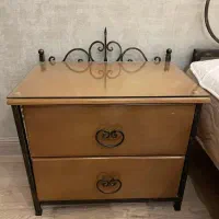 تخت عسلی میز ارایش ویترین متریال چوب گردو فرفورژه|تخت و سرویس خواب|تهران, سهروردی|دیوار