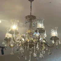 ۳ عدد لوستر تمام برنج ۶ شاخه در حد نو