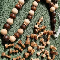 تخته نرد و مهره شطرنج چوبی|اسباب‌‌بازی|رشت, هلال احمر|دیوار