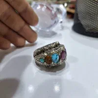 انگشتر هفت سنگ دست سازه نقره|جواهرات|مراغه, |دیوار