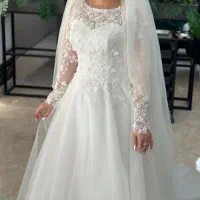 لباس عروس مدل اروپایی دانتل فرانسه دوخت مزون|لباس|سمنان, |دیوار