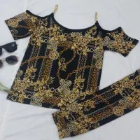 ست تاپ و شلوارک زنجیری زنانه
