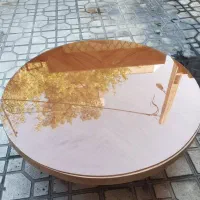 میز گرد چوبی