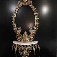 اینه شمعدون برنزی