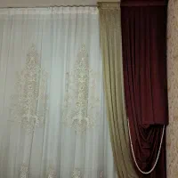 دو عدد پرده گل برجسته ترک|پرده، رانر، رومیزی|قزوین, |دیوار