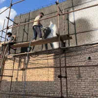 شاتکریت پلاستر با دستگاه و بدون نیاز به داربست|خدمات پیشه و مهارت|آبادان, |دیوار