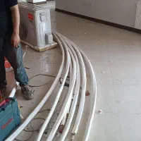 داکت اسپیلت GREE اجرای لوله کشی مسی و کانال کشی|کولر گازی و فنکوئل|لاهیجان, کوی خزر|دیوار