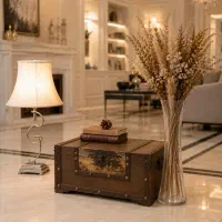 صندوق کلاسیک، گلدان دکوری، چراغ خواب