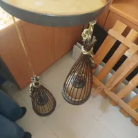 لوستر چوبی (فروش فوری)|لوستر و چراغ آویز|شاهین‌شهر, شهرک میلاد|دیوار