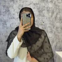 شال مجلسی تور گیپور دور دانتل (روسری دل‌آرا)