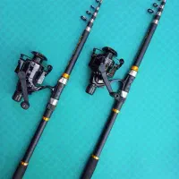 لنسر کامل و آماده ماهیگیری چوب کربن چرخ نخ قلاب
