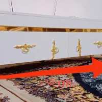 میزتلوزیون سفیدطلایی بسیارزیبا|میز تلویزیون|قم, شاد قلی|دیوار