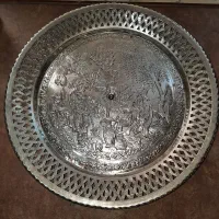 میوه خوری مسی قدیمی  قلم زنی استاد تقی پشوتن|ظروف سرو و پذیرایی|تهران, یافت آباد شمالی|دیوار