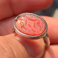 انگشتر نقره سنگ عقیق یمنی خط کهنه1172 محمدابراهیم