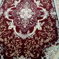 فرش نگین مشهد 9 متری دو عدد زرشکی هشت رنگ