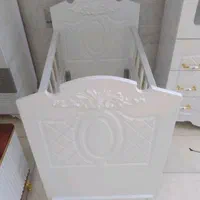 تخت کودک تخت کنار مادر گهواره چوبی همراه تشک