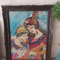تابلو کوبلن گوبلن لیلی مجنون بانوی اسب سوار قدیمی|کلکسیون اشیاء عتیقه|تهران, جیحون|دیوار