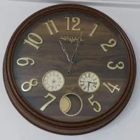 ساعت ۳موتوره پاندول دار قهوه ای