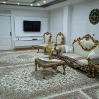 مبلمان استیل ۹ نفره همراه جلو مبلی و عسلی