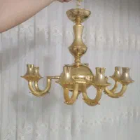 لوستر هشت شاخه آبکاری طلا