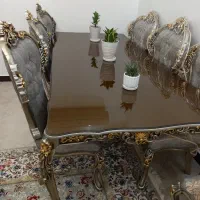 میز ناهار خوری ۸ نفره استیل چوب راش در حد نو|میز و صندلی غذاخوری|تهران, مقدم|دیوار