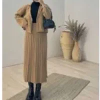 کت و دامن بافت پلیسه