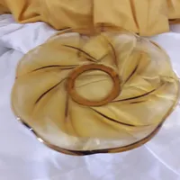 میوه خوری و اجیل خوری پایه دار گریستال تراش دوتیکه|کلکسیون اشیاء عتیقه|تهران, جمال‌زاده|دیوار
