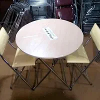 میزوصندلی (دونفره گرد چوبی) تاشو غذاخوری باضمانت