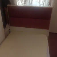 تخت خواب یک نفره کشو دار تمام چوب به همراه تشک|تخت و سرویس خواب|کرج, گلشهر|دیوار