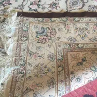 جفت قالیچه اصفهان کرک و ابریشم|فرش|اصفهان, باغ زیار|دیوار