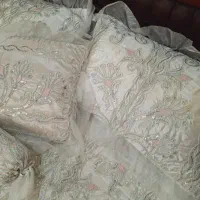 روتختی عروس تماما منجوق دوزی سفید|سرویس روتختی|سمنان, |دیوار