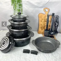 سرویس قابلمه چدن گرانیت ۱۹پارچه sps آکبند با ضمانت