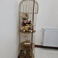 قفس تزیینی طلایی ایستاده|صنایع دستی و سایر لوازم تزئینی|کرج, فاز ۴ مهرشهر|دیوار