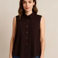 تاپ مشکی ویقه دار زنانه ، آزاد وشیک