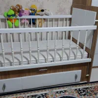 تخت کودک برند ساحل چوب به همراه تشک