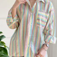 شومیز مانتویی نخی