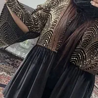 مانتو مخمل سوزندوزی و پولک دوزی