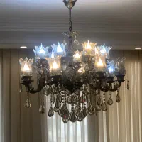 یک جفت لوستر برنزی ۱۶ شعله قیمت برای جفت هست