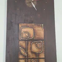 ساعت دیواری چوبی با جا کلیدیش