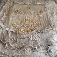 سرویس کامل رو تختی گل برجسته ساتن