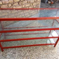 میز شیشه ای سالم و تمیز|بوفه، ویترین، کنسول|مرودشت, فاز اول شهرک فرهنگیان|دیوار