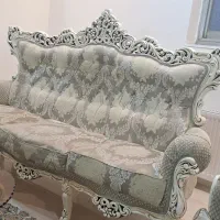 مبل 9 نفره با عسلی و چوب راش تمیز