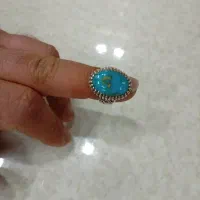 انگشتر فیروزه و عقیق یمنی