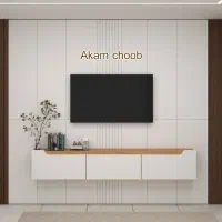 میز تلویزیون مدل کاریزما نصب پایه دیواری شلف