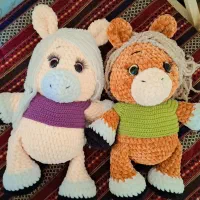 عروسک دست بافت مخملی